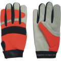 Pig Grain Leather Palm Mechanic Work Glove-7303. Wl